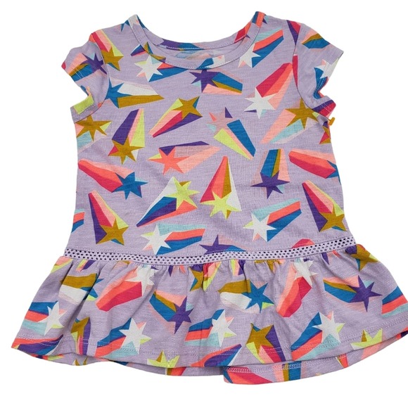 Girls Cat & Jack Tee Bundle Size 12M Ballet Cat Shooting Star Pink Purple - Picture 4 of 6